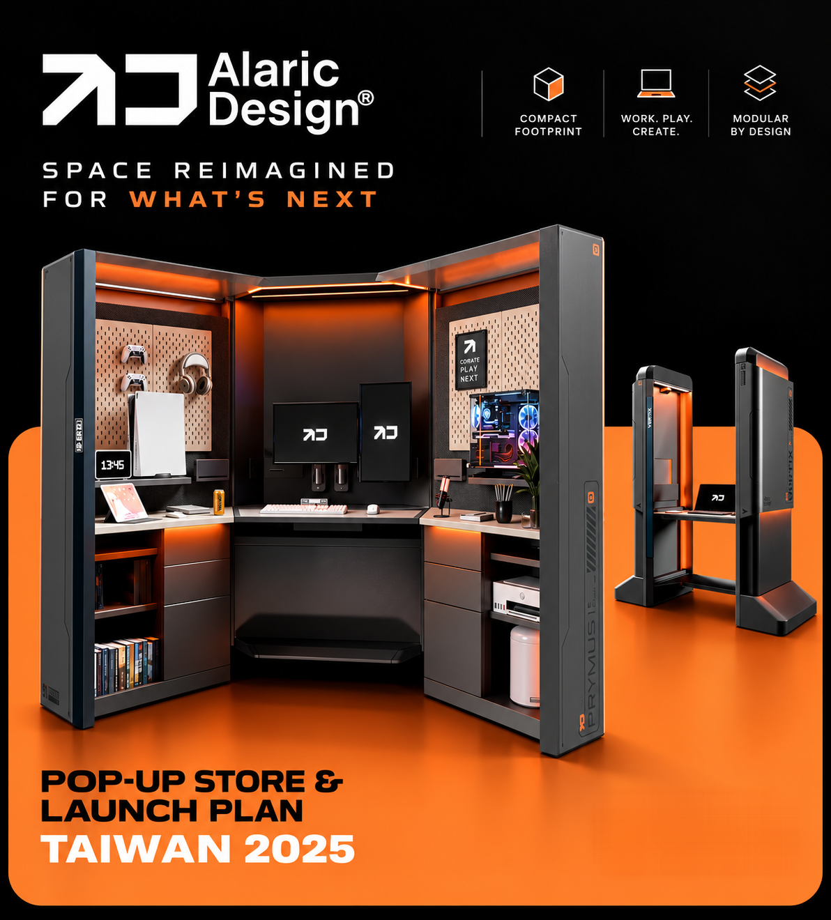 Alaric Design Taiwan 2025 pop-up store and launch plan poster